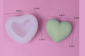 Molde silicona corazon 3D liso